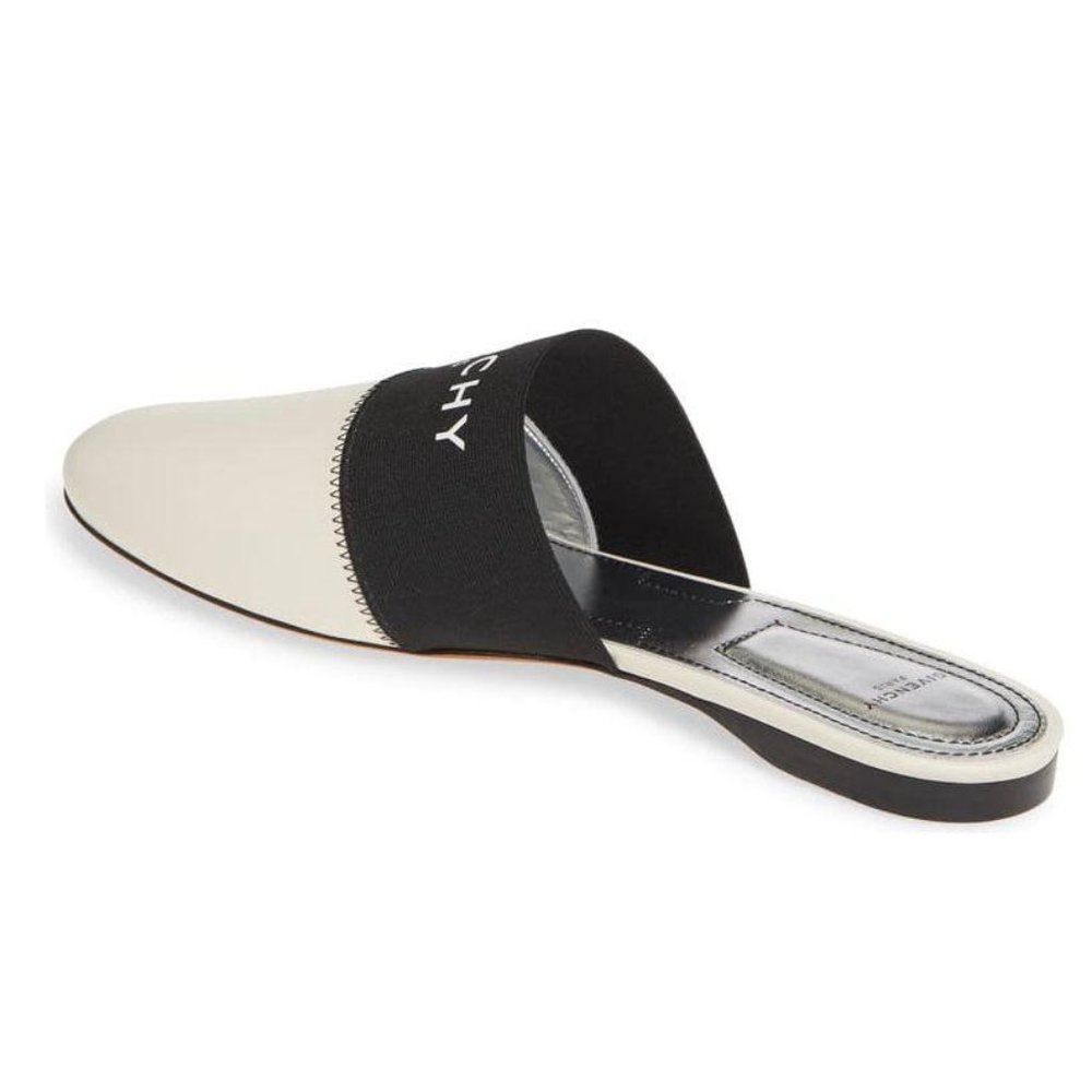 (Sold) Givenchy Bedford Flat Leather Mules Cream - Picture 2 of 12